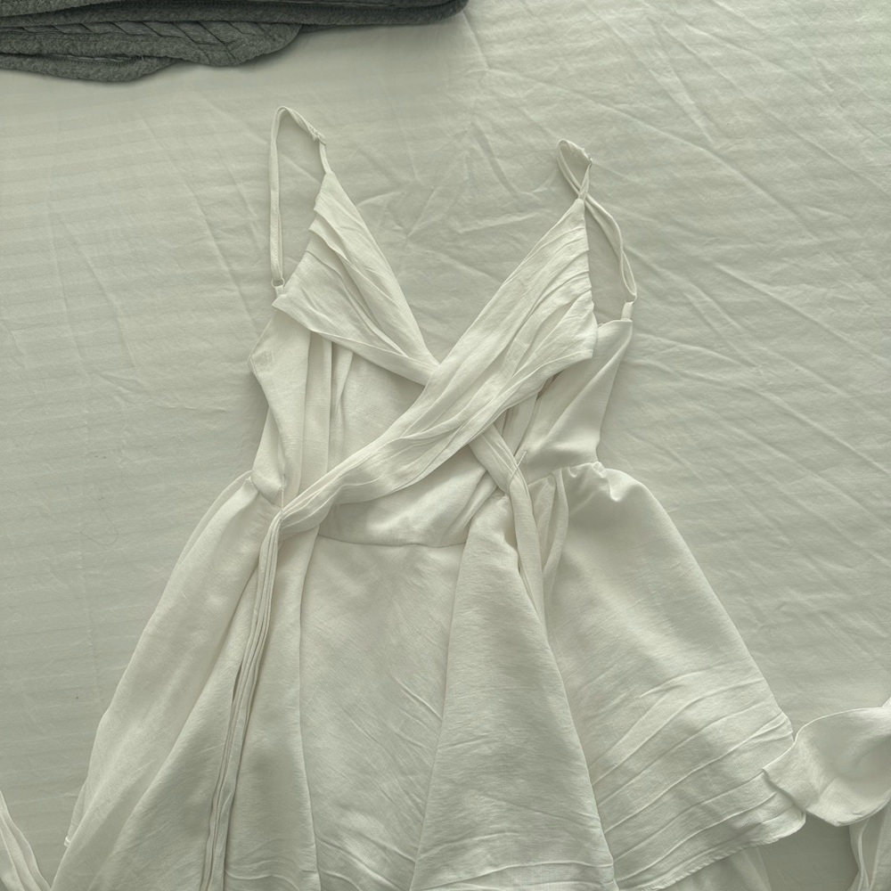 Elegant White Wrap Dress